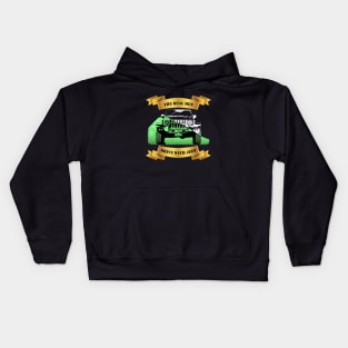 The real men drive with 4x4 car Kids Hoodie